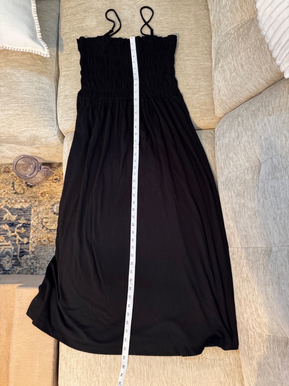 H&M Maxi Dress with Spaghetti Straps Black size Med. NWT - Picture 6 of 8